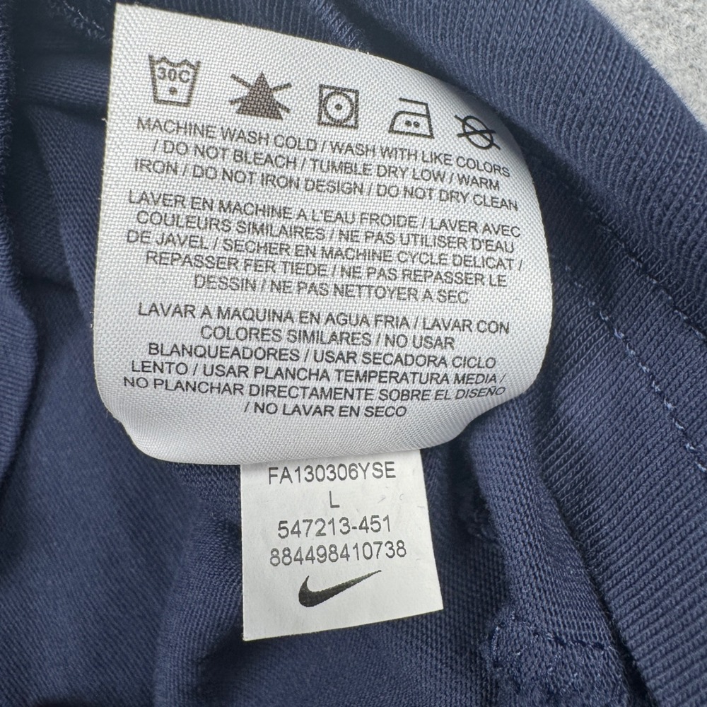 Nike US Soccer Just Do It Slim Fit T-Shirt Mens Large Navy Blue 547213-451 - Picture 4 of 9